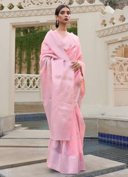 Pink Colour RAJTEX KEVAAH LINEN Fancy Festive Wear Heavy Silk Saree Collection 216002
